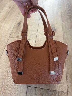 Classic Brown Mini Tote Handbag
